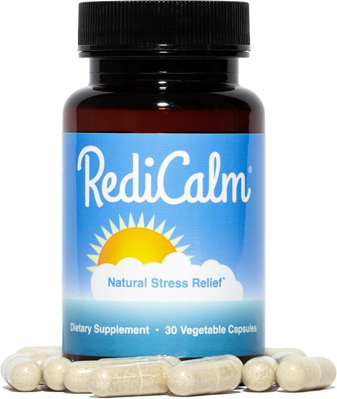 RediCalm | Natural Stress & Anxiety Relief Supplement – Non-GMO, Vegan, Gluten-Free – 60 Capsules