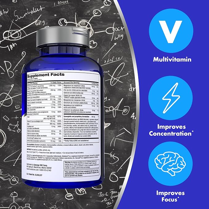 Focus Factor Brain Nutrition Supplement - Memory, Focus & Concentration Support - 180 Tablets