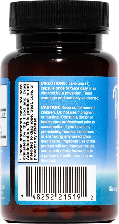 RediCalm | Natural Stress & Anxiety Relief Supplement – Non-GMO, Vegan, Gluten-Free – 60 Capsules