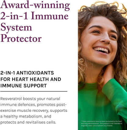 Reserveage Resveratrol 500mg with Pterostilbene | Anti-Aging Supplement