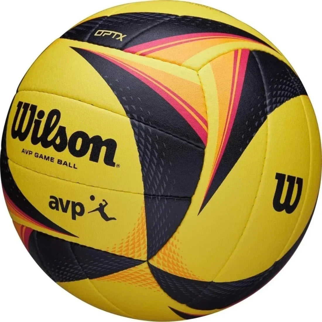 Wilson AVP OPTX Official Beach Volleyball Tour Match Game Ball - Black/Yellow