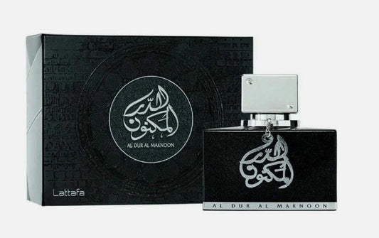 Lattafa Al Dur Al Maknoon Eau De Parfum – 100ml (3.4 fl. oz.) Long-Lasting Leather Fruity & Smoky Woody Fragrance