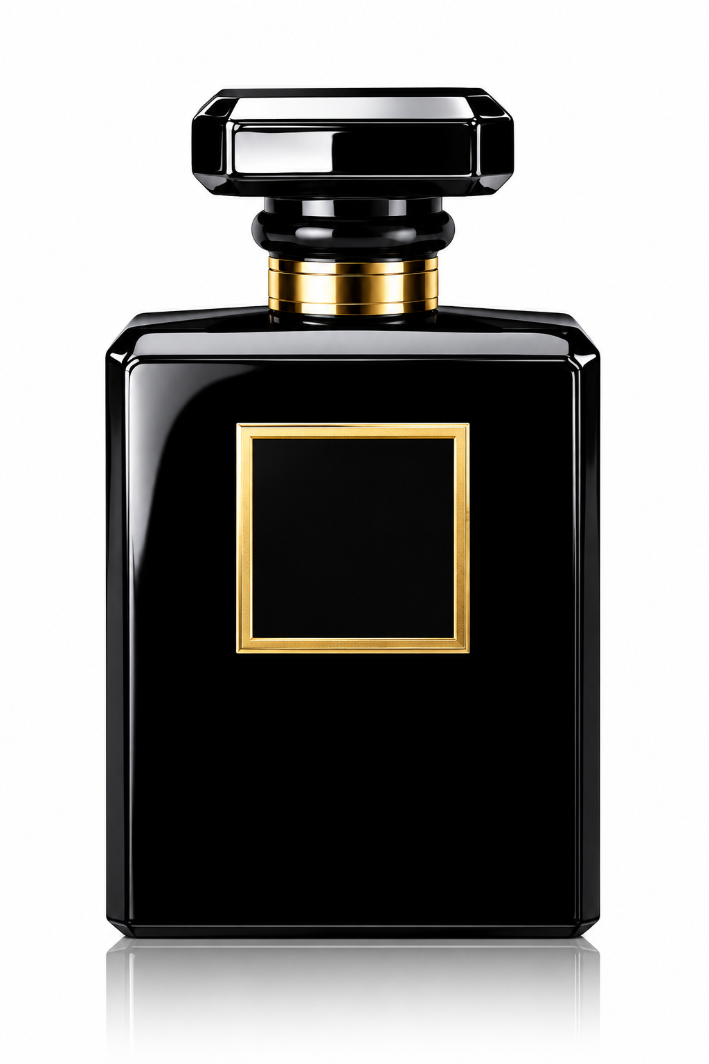 Luxury Black Perfume Bottle – Elegant Gold Accent Fragrance for Women & Men