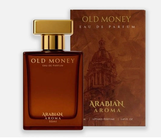 Arabian Aroma Old Money Eau De Parfum – 50ml (1.69 fl. oz.) Long-Lasting Warm Woody Amber & Tobacco Fragrance