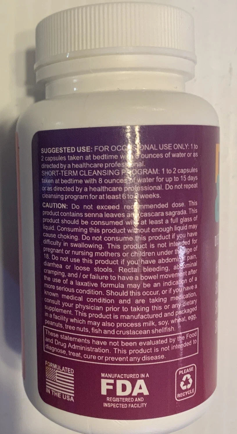 HIBODY Detox & Cleanse Colon Dietary Supplement - 30 Capsules